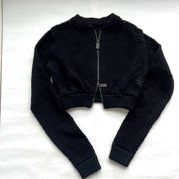 Open stitch crop bomber - Picture 4 of 9